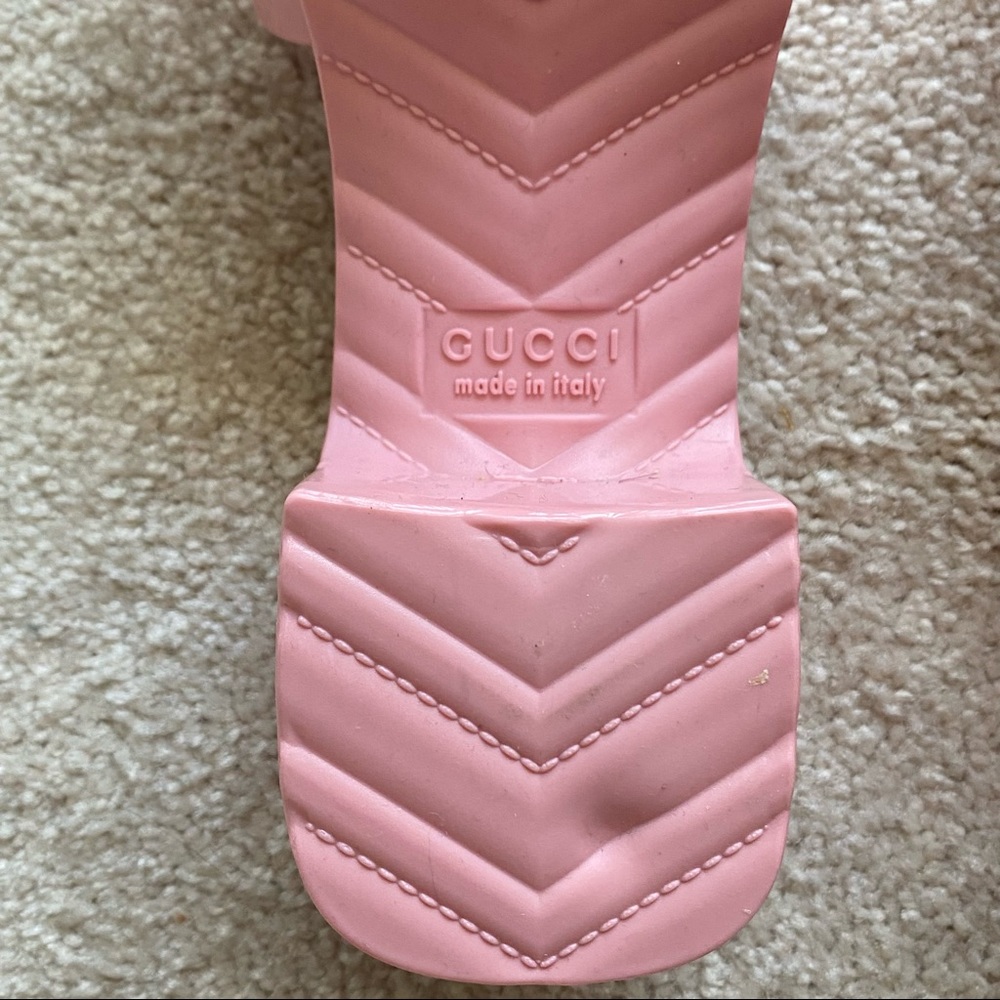 Gucci Pink Logo Slide heel Sandals - Picture 3 of 4